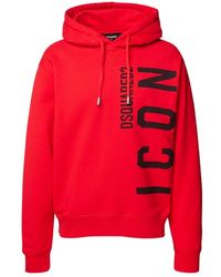 DSquared² - Hoodie Large Icon Logo Cotton - Lyst