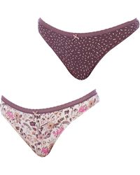 Janira - Pack Of 2 Cotton Thongs 1031248 - Lyst