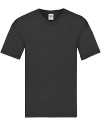 Fruit Of The Loom - Original Plain V Neck T-Shirt Cotton - Lyst