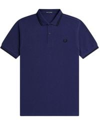Fred Perry - Twin Tipped Collar French Polo Shirt Cotton - Lyst