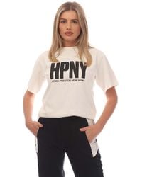 Heron Preston - Dames-t-shirt Hpny Regular-fit In Wit Zwart - Lyst