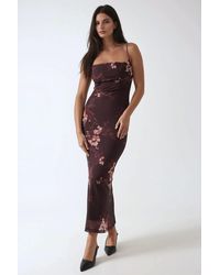 Hiccup - Printed Bodycon Maxi Dress - Lyst