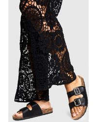 Boohoo - Double Buckle Footbed Slider - Lyst