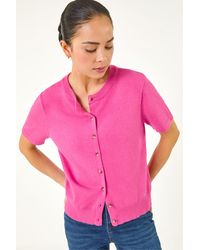 Roman - Petite Buttoned Up Cardigan - Lyst