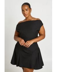 Boohoo - Plus Asymmetric Skater Dress - Lyst