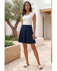 Roman - Textured Skater Skirt - Lyst