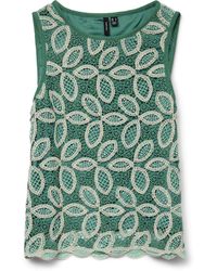 Vero Moda - Embroidered Long-Sleeve Blouse - Lyst