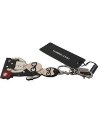 Dolce & Gabbana - Stilvoller Logo-Abzeichen-Schlusselanhanger Mit Lederapplikation - Lyst