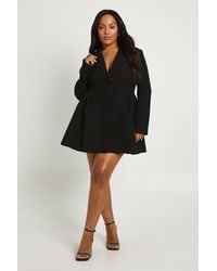 Boohoo - Plus Skater Skirt Blazer Dress - Lyst