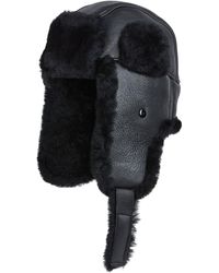 Infinity Leather - Schwarze Raf-Fliegermütze Für Herren, Schaffell, B-55, Wintermütze Aus Warmem Leder - Lyst