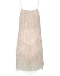 Ted Baker - Diveria Nude Mini Dress With Tassels - Lyst