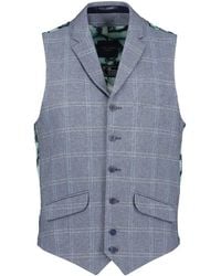 Guide London - Check Floral Waistcoat - Lyst