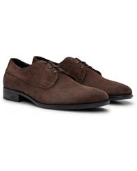 BOSS - Boss Colby Suede Derby Shoes With Removable Padded Insole - Lyst