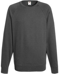 Fruit Of The Loom - Lightweight Raglan Sweatshirt (240 Gsm) (Light Graphite) - Lyst