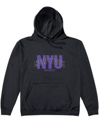 Park Fields - New York University Script Hoodie Cotton - Lyst