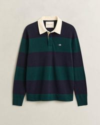 GANT - Regular Fit Long Sleeve Logo Detail Polo Shirt - Lyst