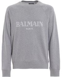 Balmain - Text Logo Sweatshirt - Lyst