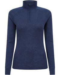 Mountain Warehouse - Base Layer Top Zip Neck Breathable Long Sleeved Tee Merino - Lyst