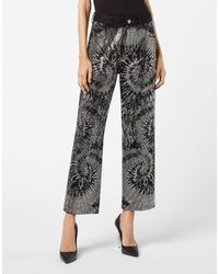 Philipp Plein - Jeans Met Hoge Taille Tie Dye - Lyst