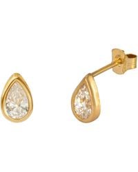 The Jewellery Stockroom - 9Ct Cz Stud Earrings - Lyst