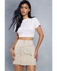 MissPap - Folded Waist Pocket Detail Mini Skirt - Lyst