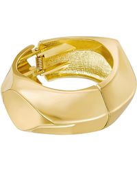 The Jewellery Stockroom - Plated Chunky Geometric Bangle - Lyst