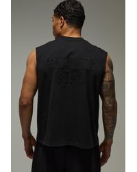 BoohooMAN - Training Dept Premium Heavyweight 220Gsm Oversized Boxy Tank - Lyst