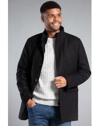 Tokyo Laundry - Faux Wool Funnel Neck Jacket With Button Detailing - Lyst
