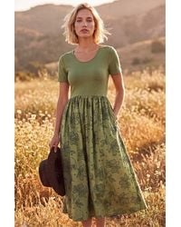 Roman - Floral Print Pocket Midi Dress - Lyst