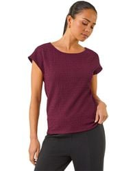 Roman - Petite Textured Stretch Top - Lyst