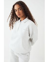 DSGN Studio - Embossed Collared Half Zip Sweatshirt - Lyst