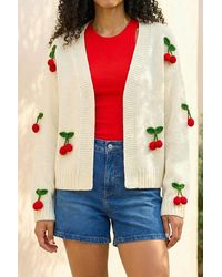 Roman - Crochet Cherry Knit Cardigan - Lyst