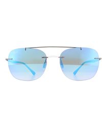 Ray-Ban - Semi Rimless Transparent Gradient Mirror Sunglasses - Lyst