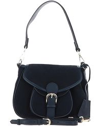 Ashwood Leather - 'Prestigio Puro' Soft Suede Shoulder Crossbody Bag - Lyst