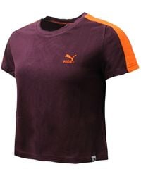 PUMA - Classics Structured Tee T-Shirt Top 575065 34 A13D Cotton - Lyst