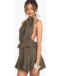 Boohoo - Cheesecloth Godet Hem Mini Skirt - Lyst