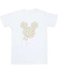 Disney - Ladies Mickey Mouse Chamomile Head Cotton Boyfriend T-Shirt - Lyst