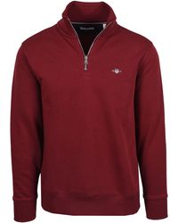 GANT - Reg Shield Half Zip Sweat Plumped Cotton - Lyst