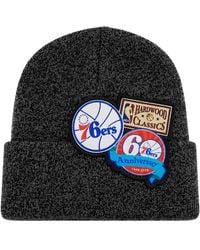 Mitchell & Ness - Nba Philadelphia 76Ers Xl Logo Patch Knit Beanie - Lyst