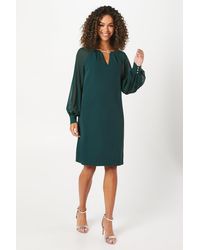Wallis - Occasion Embellished Chiffon Sleeve Shift Dress - Lyst