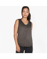 Skechers - W1Tt128/Blk Diamond Wash Hatha V-Neck Tank Bold - Lyst