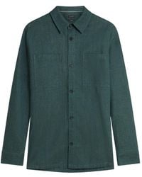 Ted Baker - Shaww Delave Linen Dark Overshirt - Lyst