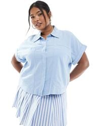 ONLY - Short Sleeve Boxy Shirt - Lyst