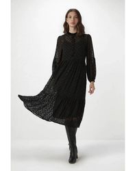 GUSTO - Long Velvet Dress - Lyst