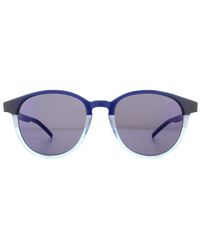 BOSS - Hugo Boss By Round Matte Mirror Sunglasses - Lyst
