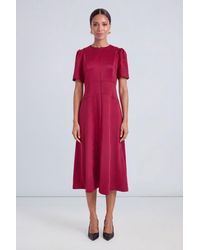 PRINCIPLES - Seam Detail Zip Front Midi Dress - Lyst