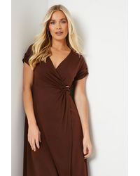 PRINCIPLES - Petite Trim Detail Wrap Dress - Lyst