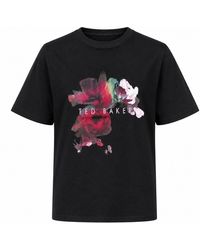 Ted Baker - Phina Floral Bloom T-Shirt Cotton - Lyst