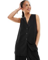 Vero Moda - Longline Jersey Crepe Waistcoat Co-Ord - Lyst