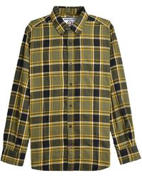 Lambretta - Checked Brushed Long-Sleeved Shirt - Lyst